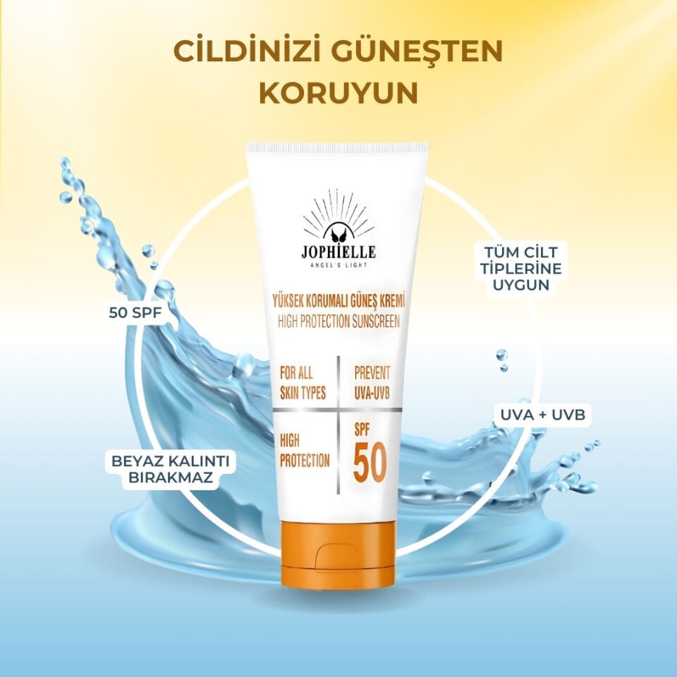 50 SPF Yüksek Korumalı Güneş Kremi / SPF 50 High Protection Sunscreen