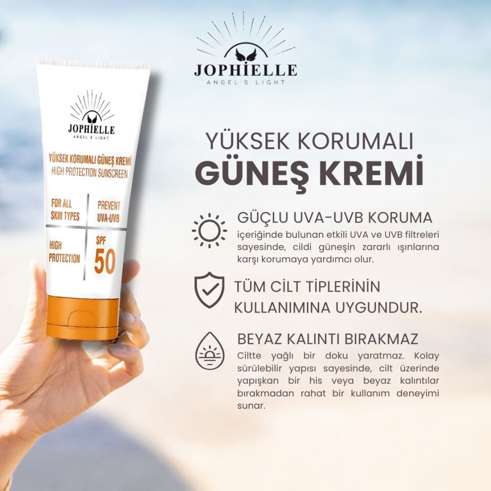 50 SPF Yüksek Korumalı Güneş Kremi / SPF 50 High Protection Sunscreen